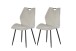 Esszimmerstuhl >Christin< 2er Set in creme, Velouroptik - 52x75x58cm (BxHxT)