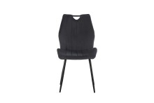 Esszimmerstuhl >Christin< 2er Set in anthrazit, Velouroptik - 52x75x58cm (BxHxT)