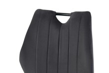 Esszimmerstuhl >Christin< 2er Set in anthrazit, Velouroptik - 52x75x58cm (BxHxT)