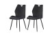 Esszimmerstuhl >Christin< 2er Set in anthrazit, Velouroptik - 52x75x58cm (BxHxT)