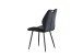 Esszimmerstuhl >Christin< 2er Set in anthrazit, Velouroptik - 52x75x58cm (BxHxT)
