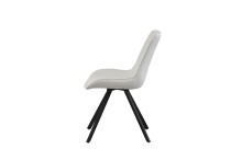 Drehstuhl >Emilia< 2er Set in creme, Webstoff - 52x85x61cm (BxHxT)