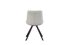 Drehstuhl >Emilia< 2er Set in creme, Webstoff - 52x85x61cm (BxHxT)
