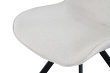 Drehstuhl >Emilia< 2er Set in creme, Webstoff - 52x85x61cm (BxHxT)