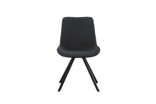 Drehstuhl >Emilia< 2er Set in anthrazit, Webstoff - 52x85x61cm (BxHxT)
