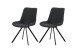 Drehstuhl >Emilia< 2er Set in anthrazit, Webstoff - 52x85x61cm (BxHxT)