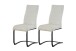Freischwinger >Leni< 2er Set in creme, Strukturstoff - 43x98x59cm (BxHxT)
