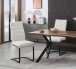 Freischwinger >Leni< 2er Set in creme, Strukturstoff - 43x98x59cm (BxHxT)