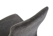 Freischwinger >Leni< 2er Set in anthrazit, Strukturstoff - 43x98x59cm (BxHxT)