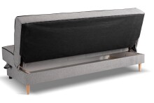 Schlafsofa >Bono< in hellgrau, Strukturstoff - 199x91x91cm (BxHxT)