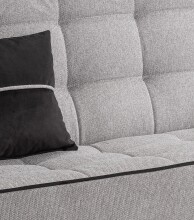 Schlafsofa >Bono< in hellgrau, Strukturstoff - 199x91x91cm (BxHxT)