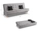 Schlafsofa >Bono< in hellgrau, Strukturstoff - 199x91x91cm (BxHxT)
