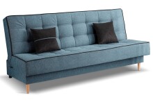 Schlafsofa >Bono< in blau, Strukturstoff - 199x91x91cm (BxHxT)