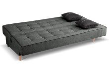 Schlafsofa >Bono< in grau, Strukturstoff - 199x91x91cm (BxHxT)
