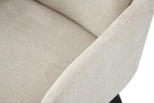 Stuhl >Sophie< 2er Set in creme, Chenille-Optik - 53x87x62cm (BxHxT)