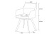 Stuhl >Sophie< 2er Set in creme, Chenille-Optik - 53x87x62cm (BxHxT)