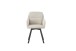 Stuhl >Sophie< 2er Set in creme, Chenille-Optik - 53x87x62cm (BxHxT)