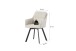 Stuhl >Sophie< 2er Set in creme, Chenille-Optik - 53x87x62cm (BxHxT)