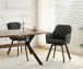 Stuhl >Sophie< 2er Set in anthrazit, Chenille-Optik - 53x87x62cm (BxHxT)
