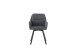 Stuhl >Sophie< 2er Set in anthrazit, Chenille-Optik - 53x87x62cm (BxHxT)