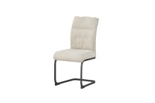 Freischwinger >Frieda< 2er Set in creme, Chenille-Optik - 47x94x61cm (BxHxT)