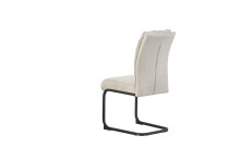 Freischwinger >Frieda< 2er Set in creme, Chenille-Optik - 47x94x61cm (BxHxT)