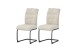 Freischwinger >Frieda< 2er Set in creme, Chenille-Optik - 47x94x61cm (BxHxT)