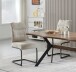 Freischwinger >Frieda< 2er Set in creme, Chenille-Optik - 47x94x61cm (BxHxT)
