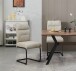 Freischwinger >Frieda< 2er Set in creme, Chenille-Optik - 47x94x61cm (BxHxT)