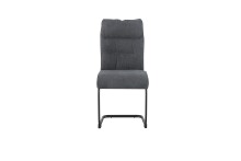 Freischwinger >Frieda< 2er Set in anthrazit, Chenille-Optik - 47x94x61cm (BxHxT)