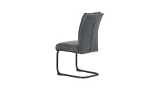 Freischwinger >Frieda< 2er Set in anthrazit, Chenille-Optik - 47x94x61cm (BxHxT)
