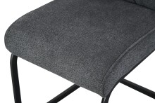Freischwinger >Frieda< 2er Set in anthrazit, Chenille-Optik - 47x94x61cm (BxHxT)
