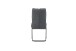 Freischwinger >Frieda< 2er Set in anthrazit, Chenille-Optik - 47x94x61cm (BxHxT)