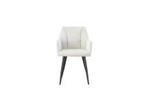 Stuhl >Bella< 2er Set in creme, Chenille-Optik - 55x82x62cm (BxHxT)