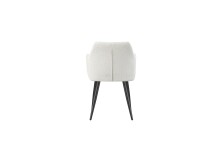 Stuhl >Bella< 2er Set in creme, Chenille-Optik - 55x82x62cm (BxHxT)