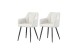 Stuhl >Bella< 2er Set in creme, Chenille-Optik - 55x82x62cm (BxHxT)