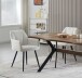 Stuhl >Bella< 2er Set in creme, Chenille-Optik - 55x82x62cm (BxHxT)