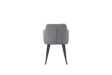 Stuhl >Bella< 2er Set in anthrazit, Chenille-Optik - 55x82x62cm (BxHxT)