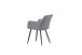 Stuhl >Bella< 2er Set in anthrazit, Chenille-Optik - 55x82x62cm (BxHxT)