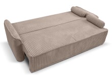 Schlafsofa >Grubs< in grau-beige, Cord - 225x96x93cm (BxHxT)