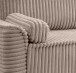 Schlafsofa >Grubs< in grau-beige, Cord - 225x96x93cm (BxHxT)