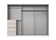 Schwebetürenschrank >BALI< in KASCHMIR / SPIEGEL - 270x208x64cm (BxHxT)