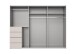 Schwebetürenschrank >BALI< in KASCHMIR / SPIEGEL - 270x208x64cm (BxHxT)