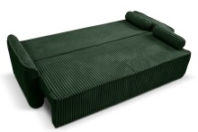 Schlafsofa >Grubs< in smaragdgrün, Cord - 225x96x93cm (BxHxT)