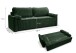 Schlafsofa >Grubs< in smaragdgrün, Cord - 225x96x93cm (BxHxT)