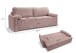 Schlafsofa >Grubs< in rosa, Cord - 225x96x93cm (BxHxT)