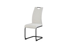 Freischwinger >Hanna< 2er Set in creme, Webstoff - 43x98x59cm (BxHxT)