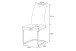 Freischwinger >Hanna< 2er Set in creme, Webstoff - 43x98x59cm (BxHxT)