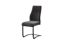Freischwinger >Tina< 2er Set in anthrazit, Strukturstoff - 43x98x59cm (BxHxT)