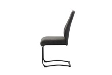 Freischwinger >Tina< 2er Set in anthrazit, Strukturstoff - 43x98x59cm (BxHxT)